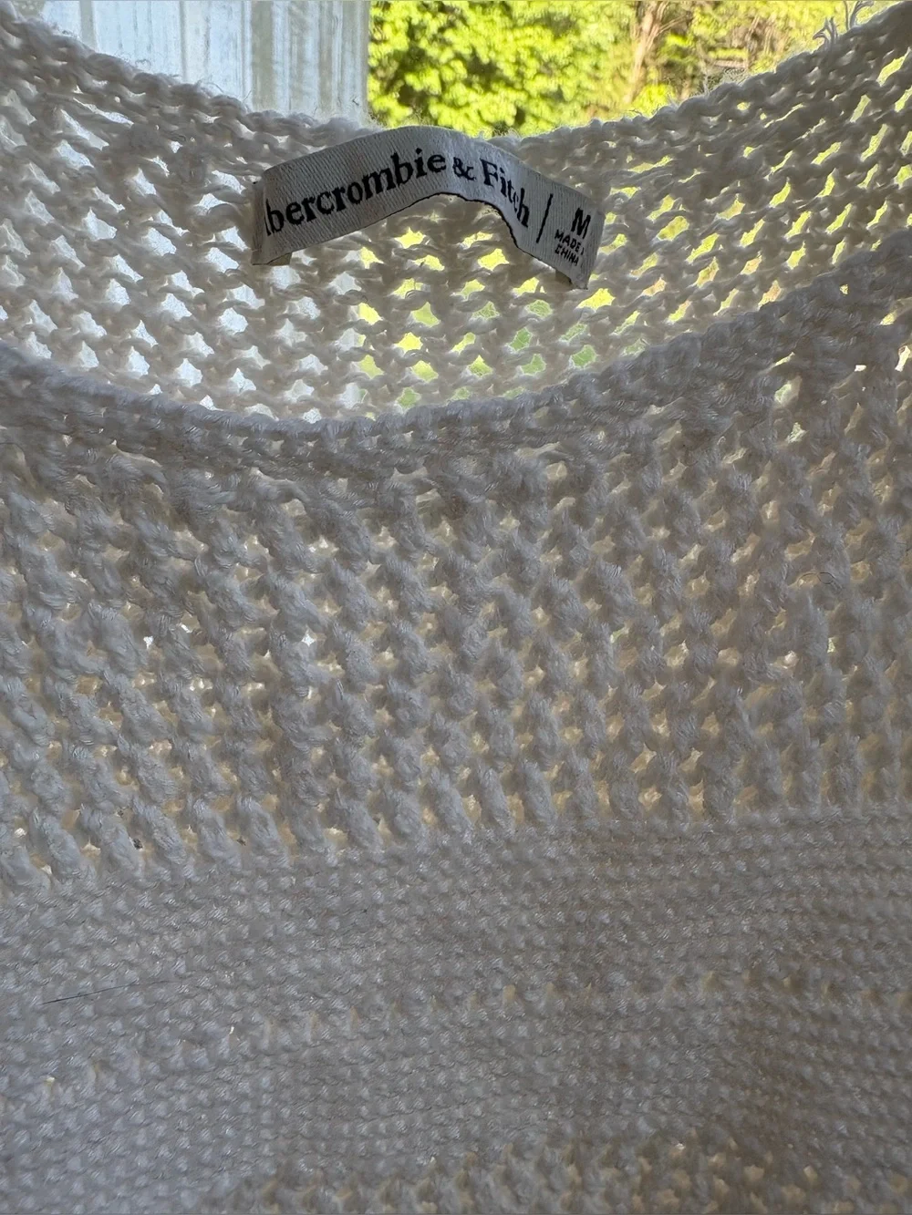 Abercrombie Crochet Maxi Dress Cream Medium